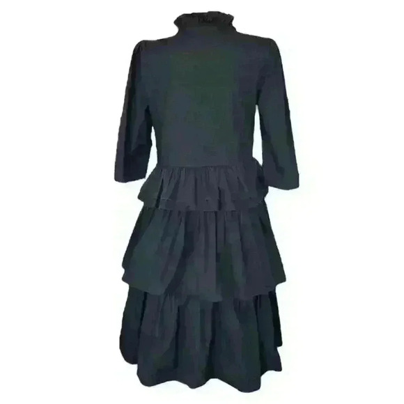 Ava & Lu Sz XS High Neck Dress Black Cotton WhimsyGoth Costume Halloween - Picture 2 of 14